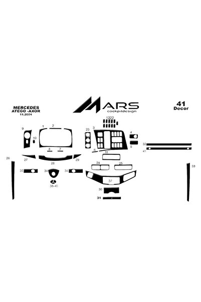 Marscockpitdesign مرسيدس أتيجو أكسور كونسول-توربيدو 2004 41 قطعة