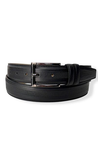 Gesa Men's Faux Leather Classic Pattern Belt 3.5 cm