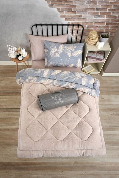 Sudemhome Μονό σετ ύπνου Welsoft Παπλωματάκι διπλής όψης Wellsoft Fluffy Fleece και σεντόνι 100x200