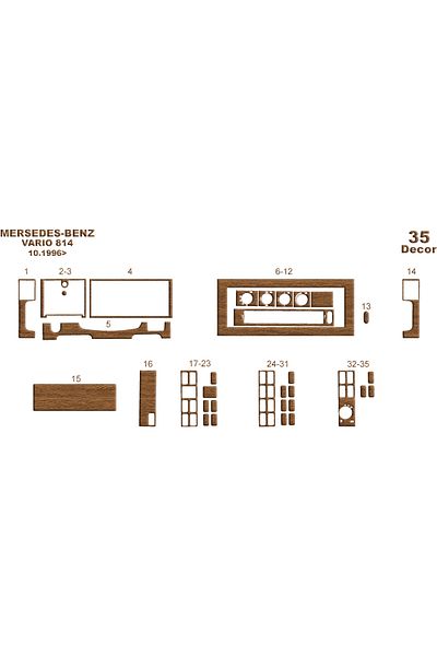 Marscockpitdesign Mercedes Vario 814 Κονσόλα-Θαμνάκι 1996 35 Τεμάχια