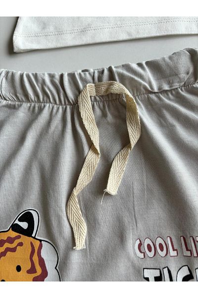 cacobutik Baby Boy Tiger Printed Shorts Bottom Top Suit