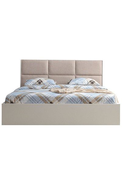 Danube Home V2 Serenity 180x200 King Bed - Mud Cream/Golden L193xW218xH107cm