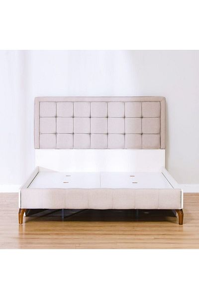 Danube Home V2 Gordion 120x200 Single Bed - Light Cream L130xW208.6xH118cm