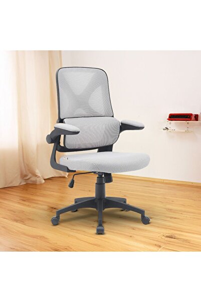Danube Home Nevel Mid Back Office Chair - Grey/Black L61xW63xH103-113cm