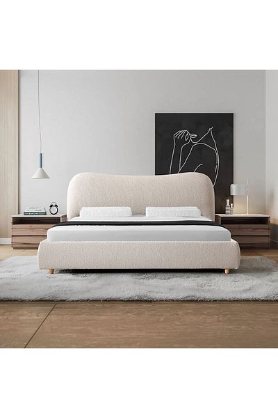 Danube Home Eternal 150x200 Queen Bed - Beige L223xW170xH103cm