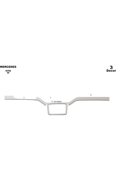 Marscockpitdesign مرسيدس فيتو كونسول-توربيدو 2006 3 قطع