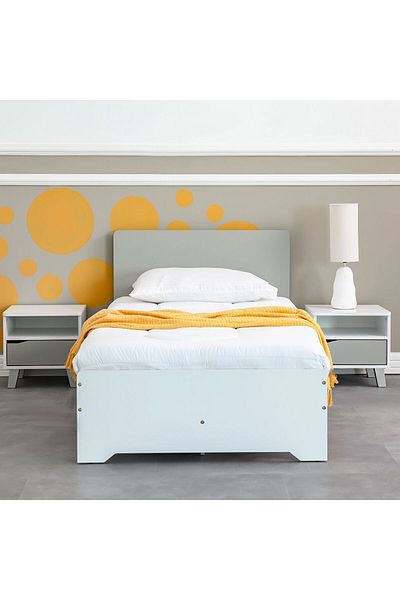 Danube Home Genius 90x200 Kids Bed-White+Grey L205.8xW94.8xH79cm