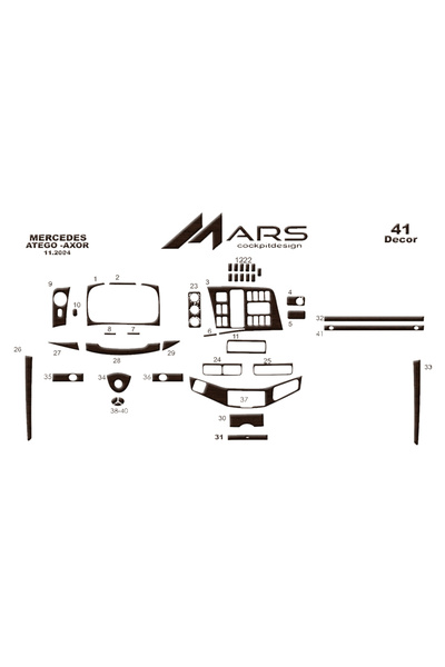 Marscockpitdesign مرسيدس أتيجو أكسور كونسول-توربيدو 2004 41 قطعة