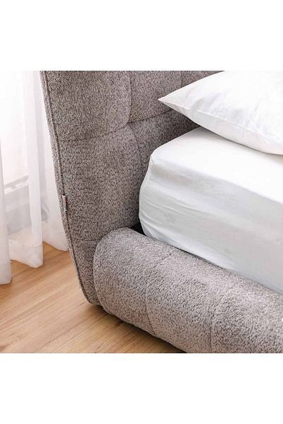 Danube Home Aragon 150x200 Platform Queen Bed - Dark Grey L246xW185xH112cm