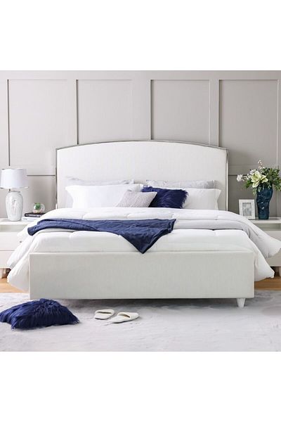 Danube Home Raigor 180x200 King Bed - White/Silver L188xW215xH145cm
