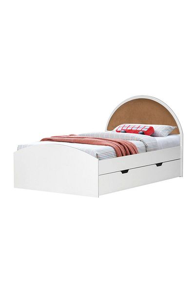 Danube Home Hello 120X200 Kids Bed + 90X190 Pull Out Bed - White/Brown L204xW128.5xH110cm