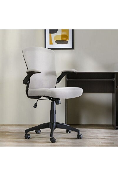 Danube Home Allorica Mid Back Office Chair - Light Grey/Black L58xW51xH104cm