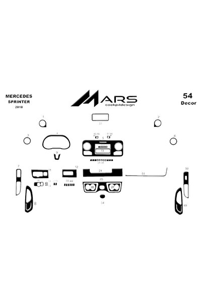Marscockpitdesign مرسيدس سبرينتر وحدة التحكم-تغطية التوربيدو بعد عام 2019
