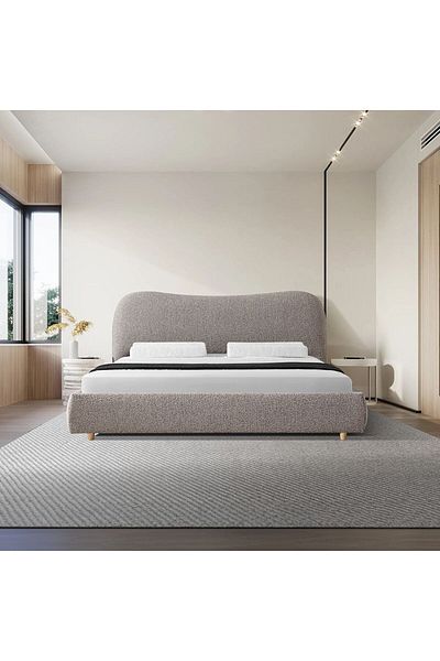 Danube Home Eternal 180x200 King Bed - Grey Mélange L223xW200xH103cm