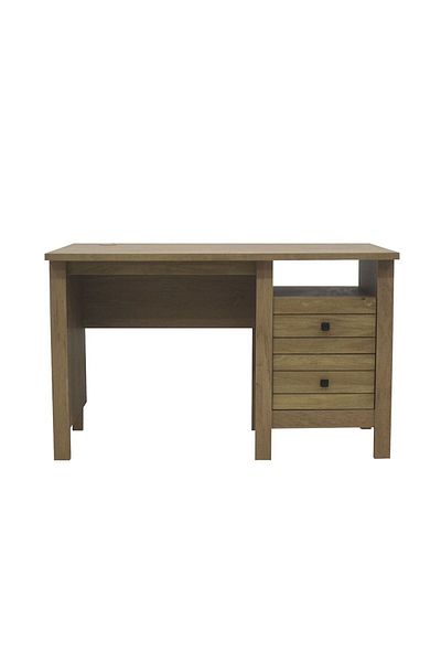 Danube Home Athens 2 Drawer Study Desk - Light Oak L121xW60xH74.5cm