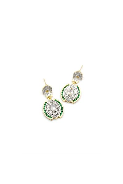 SepetBudur Jewelled Earrings - Green