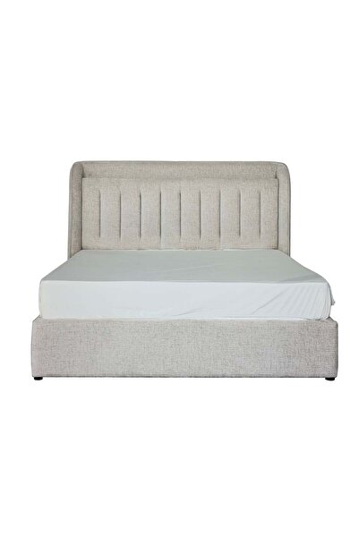 Danube Home Santelmo 180x200 King Bed with LED Lights - Beige L225.5xW212xH126cm