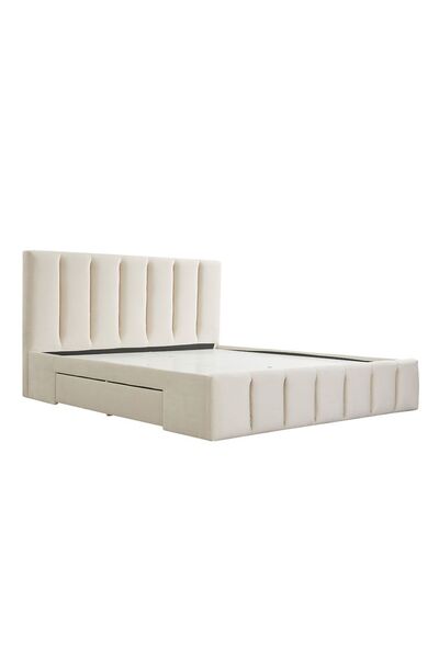 Danube Home Vista 150x200 Queen Bed with 4 Drawers - Light Beige L220xW161xH111cm