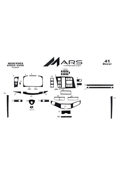 Marscockpitdesign مرسيدس أتيجو أكسور كونسول-توربيدو 2004 41 قطعة