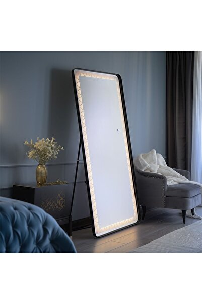 Danube Home مرآة هالين الأرضية مع أضواء LED ثلاثية الألوان وشاشة تعمل باللمس ...