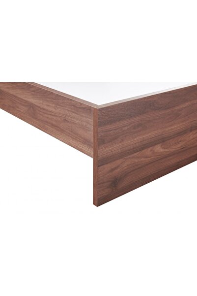 Danube Home New Allano 180x200 King Bed - Dark Walnut/White L205xW185xH90cm