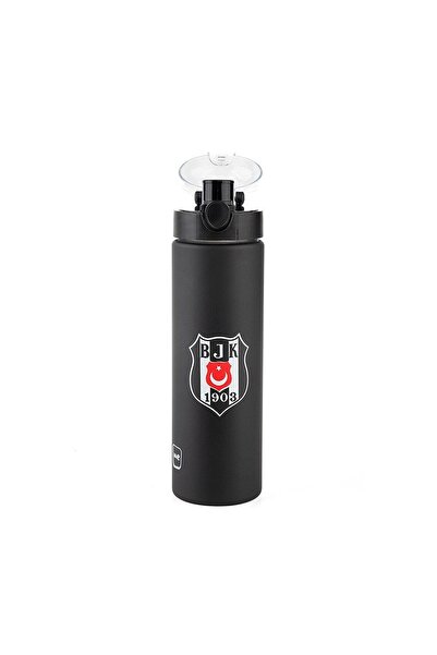 Beşiktaş Lisanslı Siyah Lüks Tritan Matara - Koku Yapmaz Kilitli Kapaklı Spor ve Okul Suluğu