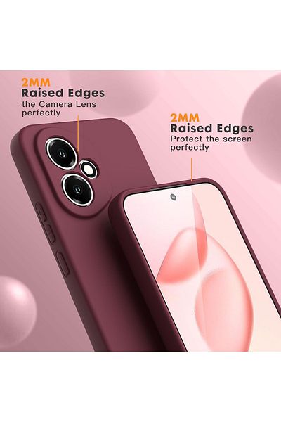 m.tk moveteck Honor 400 Case with Camera Protection Soft Colorful Matte Velvet Silicone + 9H Screen Protector Glass 2in1 Set