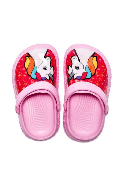Twigy Unicorn Printed Orthopedic Non-Slip Girls' Beach Nursery Slippers with Top Light