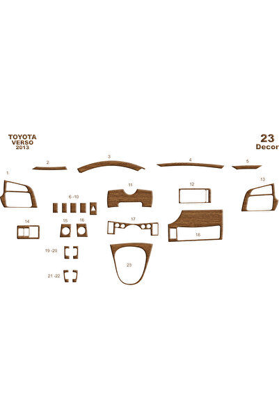 Marscockpitdesign تويوتا فيرسو كونسول-توربيد 2013 23 قطعة