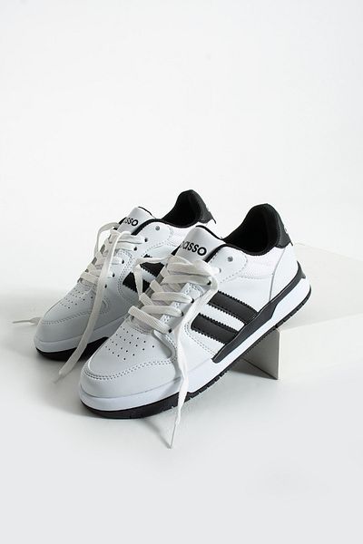albasso Comfortable Sole, Stripe Detail, Casual Unisex Black Sneaker Sports Shoes
