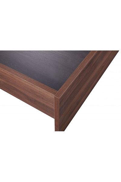 Danube Home New Allano 150x200 Queen Bed - Dark Walnut/White