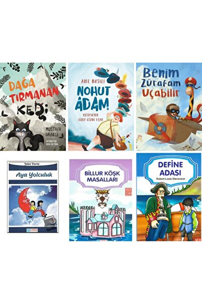 Timaş Çocuk Dağa Tırmanan Kedi,Nohut Adam,Benim Zürafam Uçabilir 6 kitap set,...