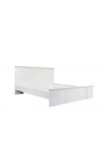 Danube Home Thomas 180x200 King Bed - White/Light Oak L209xW189xH105.6cm