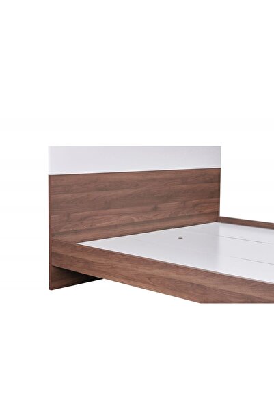 Danube Home New Allano 180x200 King Bed - Dark Walnut/White L205xW185xH90cm