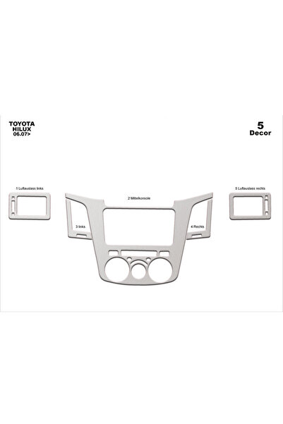 Marscockpitdesign تويوتا هايلكس بيك اب كونسول-توردو 2006-201 5 قطع