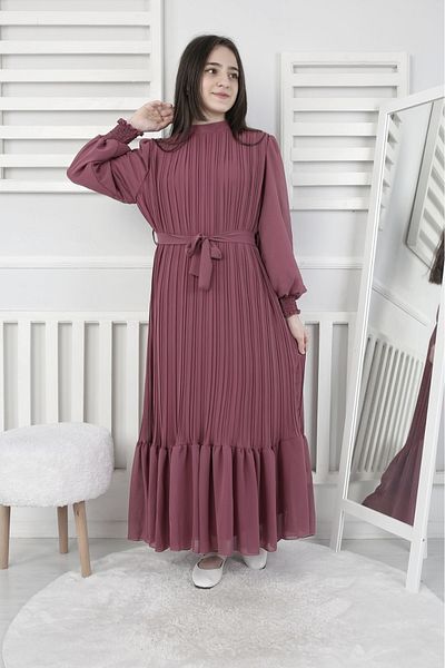 Trendy Mall Gez Boy Pi̇sel Chifon Dress