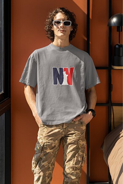 ArtYus ΑΝΔΡΙΚΟ/ΓΥΝΑΙΚΕΙΟ ΜΠΛΟΥΖΑ NYORK1 ΜΕ ΣΤΑΙΡΕΣ ΕΚΤΥΠΩΣΕΙΣ ΜΕ ΣΤΡΟΓΓΥΛΗ ΛΑ...