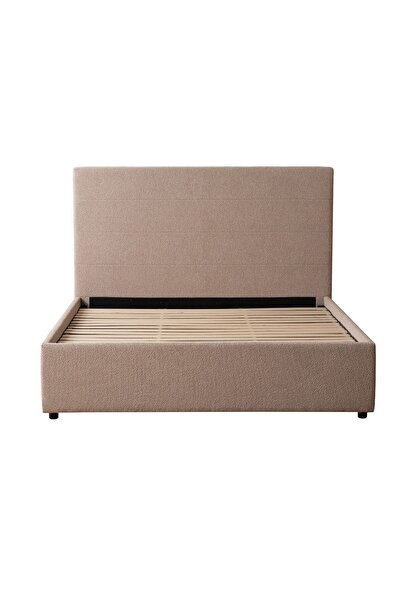 Danube Home Travvy 180x200 Upholstered King Bed - Dark Beige L215xW192xH140cm