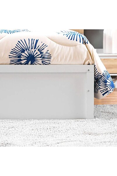 Danube Home Aurora 150x200 Queens Bed - White/ Natural Oak L156.3xW206.5xH90cm