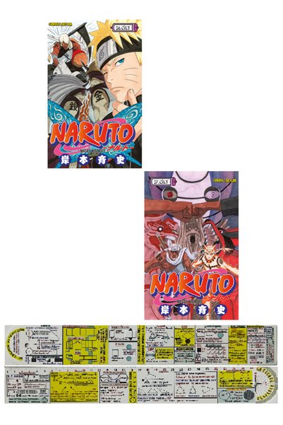 Gerekli Şeyler Yayıncılık Naruto 56-57. Ciltler Manga Seti + Mat. Öğreten Cetvel
