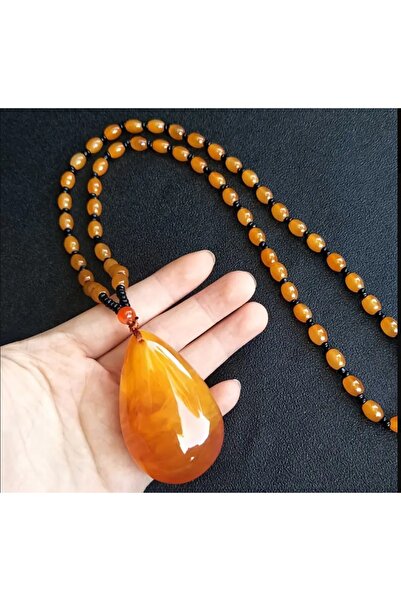 ORGANICYOU DAIJIN RUIDANZHI Su Damlası Bohem etnik tarzı amber aşk kolye