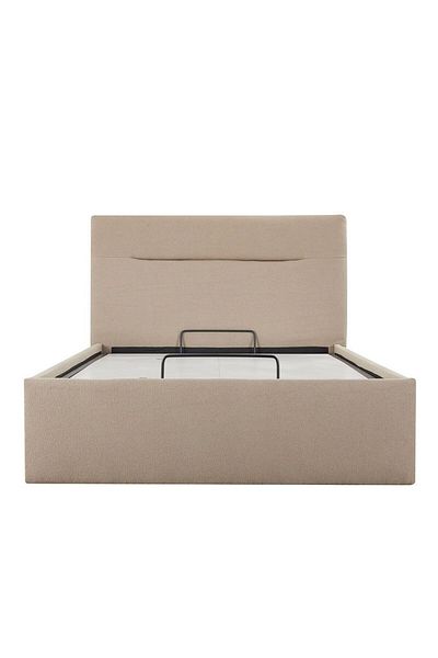 Danube Home Hendrix 120x200 Young Single Bed with Hydraulic Storage - Taupe L225xW137xH103cm