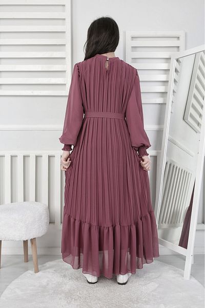 Trendy Mall Gez Boy Pi̇sel Chifon Dress