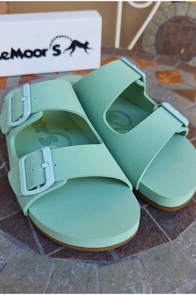 Lemoors Scarlet Water Green Color Inside and Above Eva Sole Rubber Daily Slippers Suitable for Beach Use