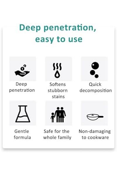 O2 Bottom Blackening Agent, Pot Clean Gel, Cookware Cleanser and Polish Green 150g