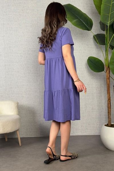 Viyamo New Season Women's Short Sleeve V-Neck Viscose Dress