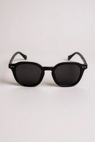 Eyesofia Tamela Bone Oval Unisex Black Sunglasses