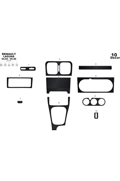 Marscockpitdesign رينو لاجونا وحدة التحكم-توردتو 1994-1998 10 قطع