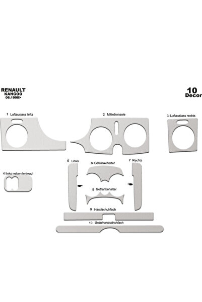 Marscockpitdesign رينو كانجو كيوبستار وحدة التحكم-توبيردو 1998-2008 10 قطع