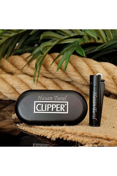 hediyesahibi Kişiye Özel Clipper Marka Metal Çakmak Siyah